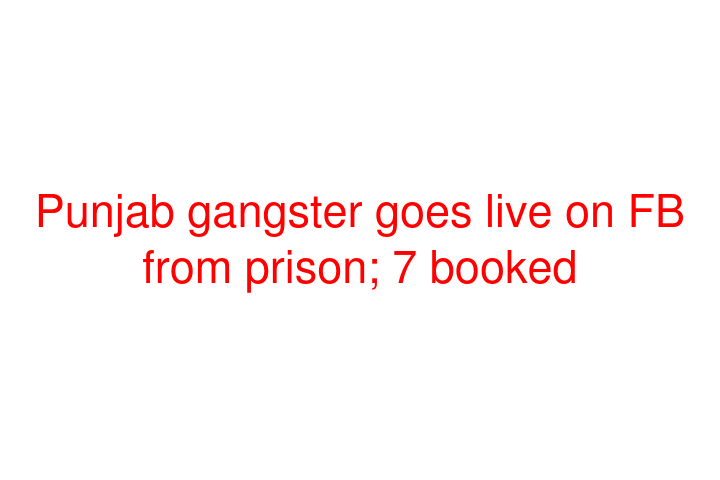 Punjab gangster goes live on FB from prison; 7 booked