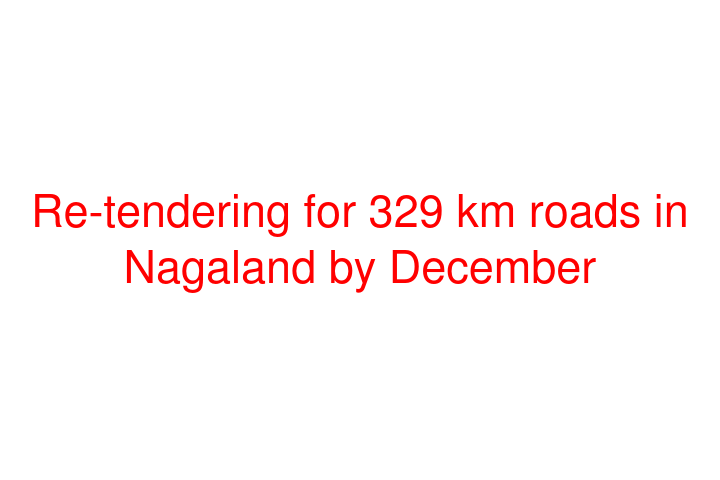 Re-tendering for 329 km roads in Nagaland by December