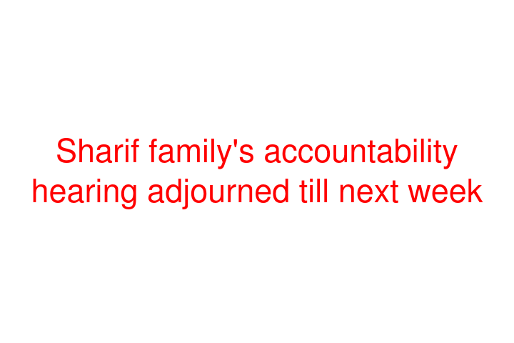 Sharif family's accountability hearing adjourned till next week