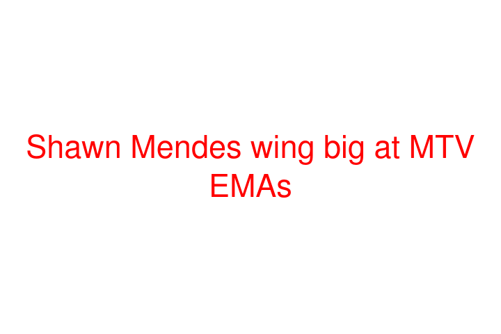 Shawn Mendes wing big at MTV EMAs
