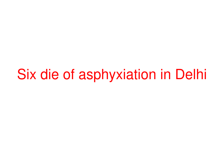 Six die of asphyxiation in Delhi