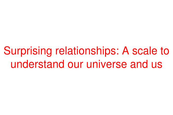 Surprising relationships: A scale to understand our universe and us (Book Review)