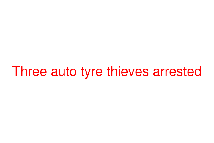 Three auto tyre thieves arrested