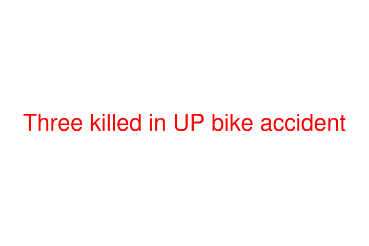 Three killed in UP bike accident