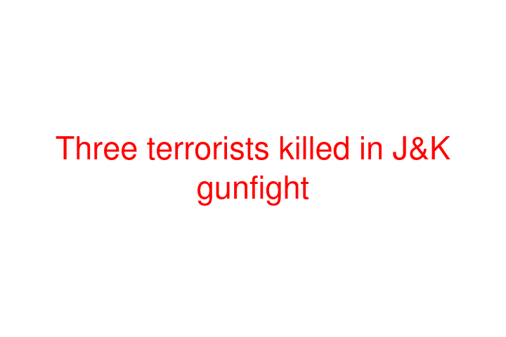 Three terrorists killed in J&K gunfight