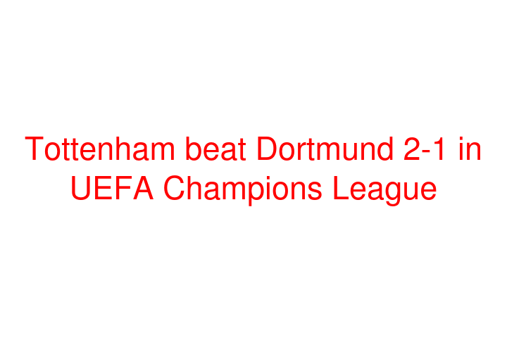 Tottenham beat Dortmund 2-1 in UEFA Champions League