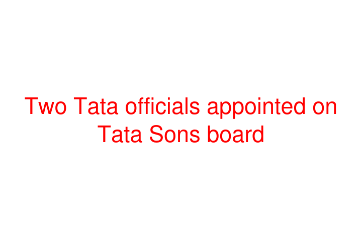 Two Tata officials appointed on Tata Sons board