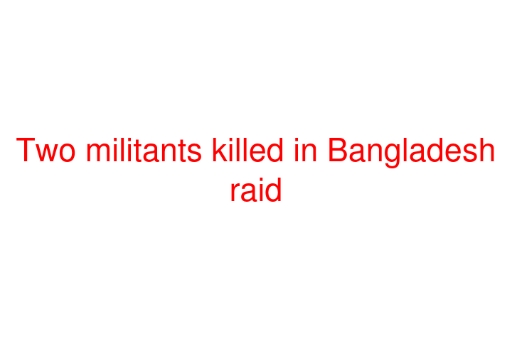 Two militants killed in Bangladesh raid