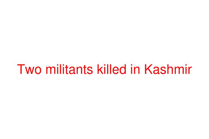 Two militants killed in Kashmir