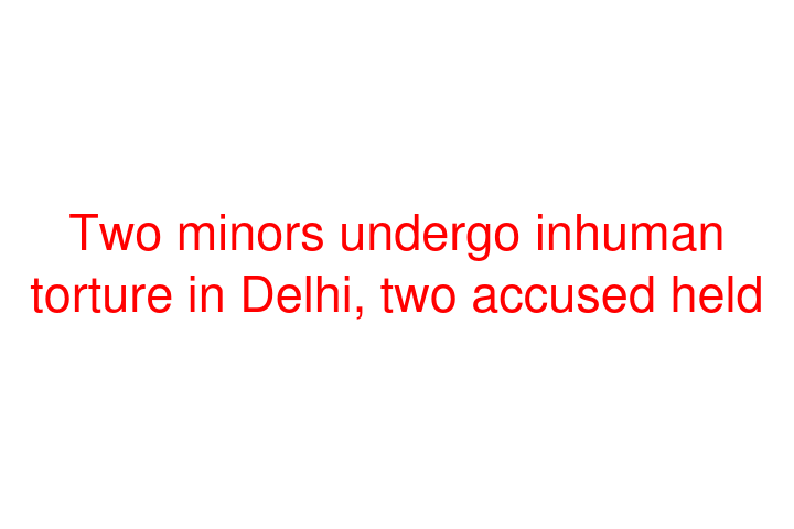 Two minors undergo inhuman torture in Delhi, two accused held