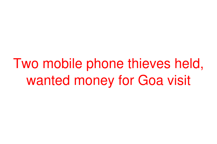 Two mobile phone thieves held, wanted money for Goa visit