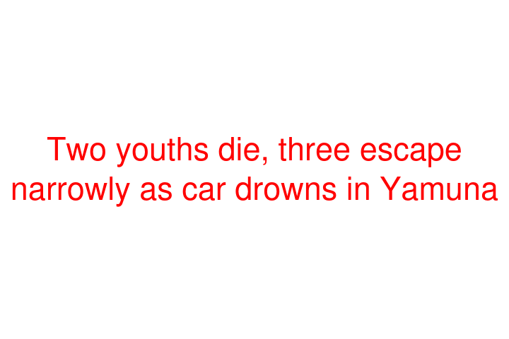 Two youths die, three escape narrowly as car drowns in Yamuna