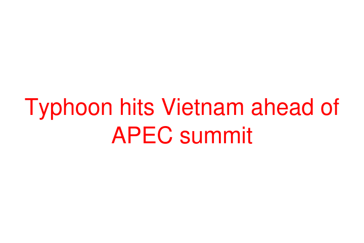 Typhoon hits Vietnam ahead of APEC summit
