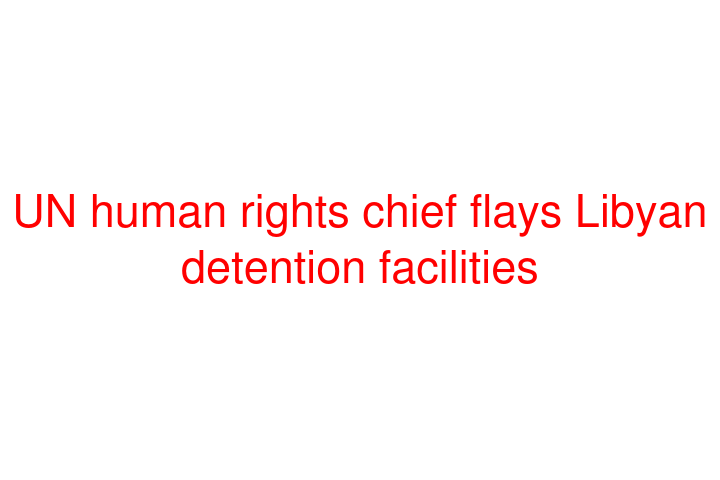 UN human rights chief flays Libyan detention facilities