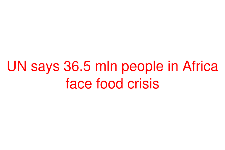 UN says 36.5 mln people in Africa face food crisis