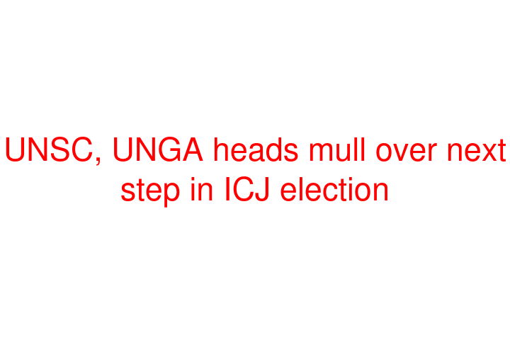 UNSC, UNGA heads mull over next step in ICJ election