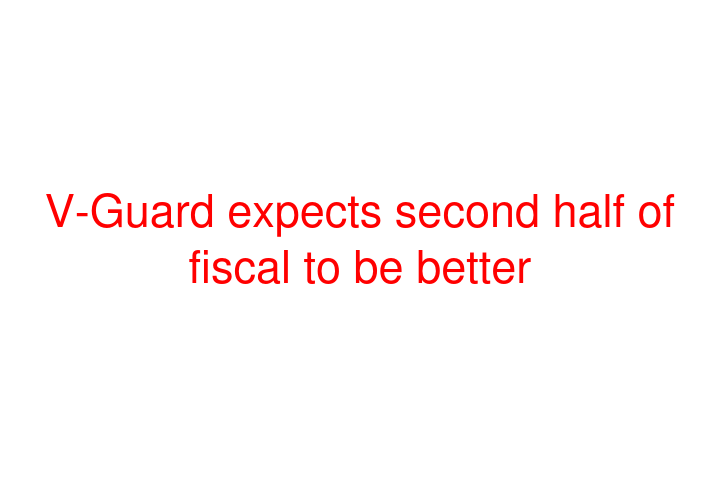 V-Guard expects second half of fiscal to be better