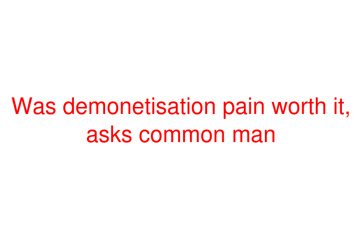 Was demonetisation pain worth it, asks common man