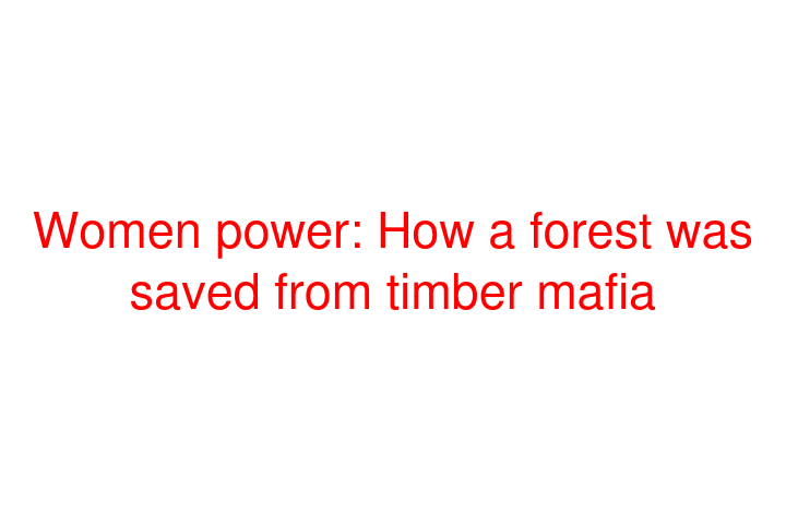 Women power: How a forest was saved from timber mafia