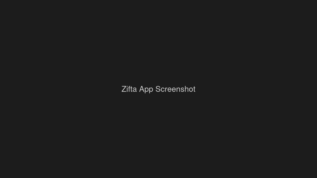 Ziftaアプリケーションのスクリーンショット
