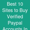 Best 10 Sites to Buy Verified Paypal Accounts In This Year