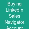 Buying LinkedIn Sales Navigator Account
