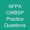NFPA CWBSP Practice Questions