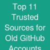 Top 11 Trusted Sources for Old GitHub Accounts