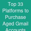 Top 33 Platforms to Purchase Aged Gmail Accounts .........