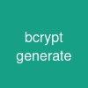 bcrypt generate