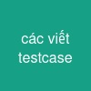 các viết testcase