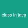 class in java