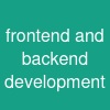 front-end and back-end development