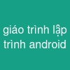 giáo trình lập trình android