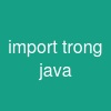 import trong java