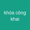 khóa công khai