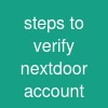 steps to verify nextdoor account