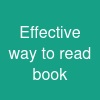 Effective way to read book