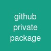 github private package