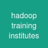 hadoop training institutes