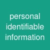 personal identifiable information