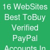 16 WebSites Best To.Buy Verified PayPal Accounts In This Year ..