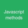 Javascript methods