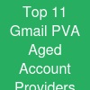 Top 11 Gmail PVA & Aged Account Providers (202