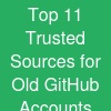 Top 11 Trusted Sources for Old GitHub Accounts