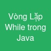 Vòng Lặp While trong Java