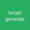 bcrypt generate