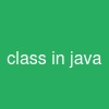 class in java