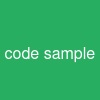 code sample