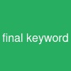 final keyword